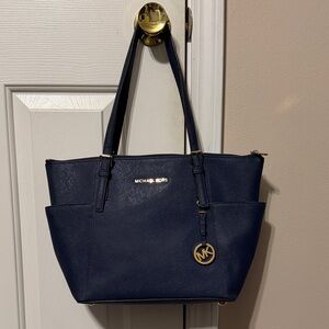 Michael Kors Dark Blue Tote Bag